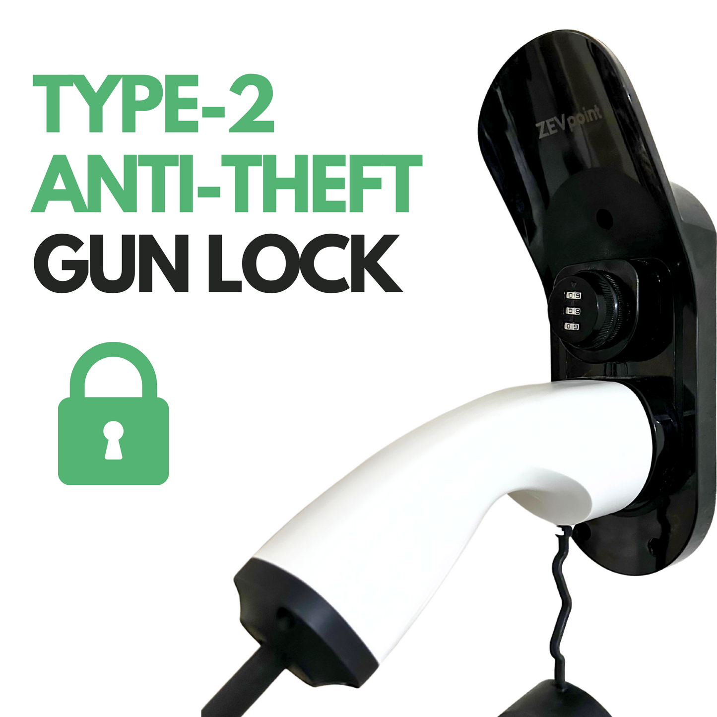 SecureCharge : Type 2 EV Charging Gun Holder with Lock