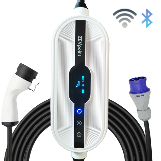 Zevpoint Aveo Pro 7.2kw Portable EV Charger | App with BT & Wi-Fi