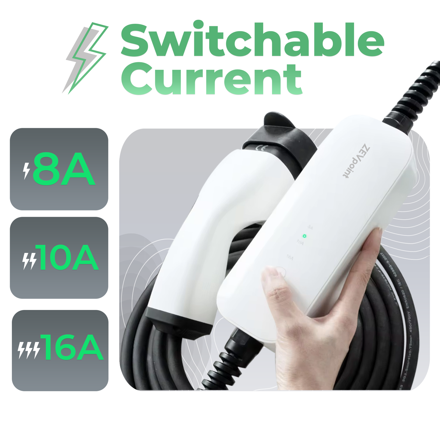 Aveo 3.6kw Portable EV Charger (Single Phase, 16A)