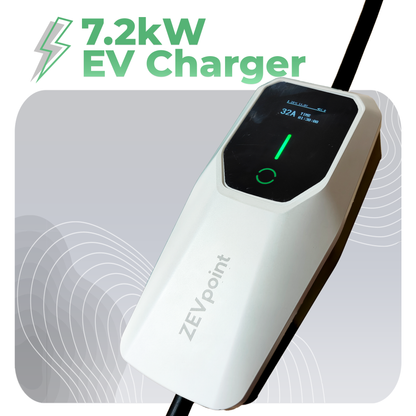 Zevpoint Dash 7.2kW Portable EV Charger | Socket Box & 16A Jumper Cable