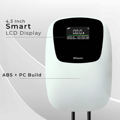 Zevpoint Polar Pro 7.2kW EV Charger | Adjustable Current | Built-in RCD + 6mA DC Protection | OTA Updates, Smart App, RFID, BT | IP66