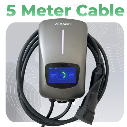 Zevpoint Wave 7.2kW EV Charger | RFID, BT, Wi-fi  & App